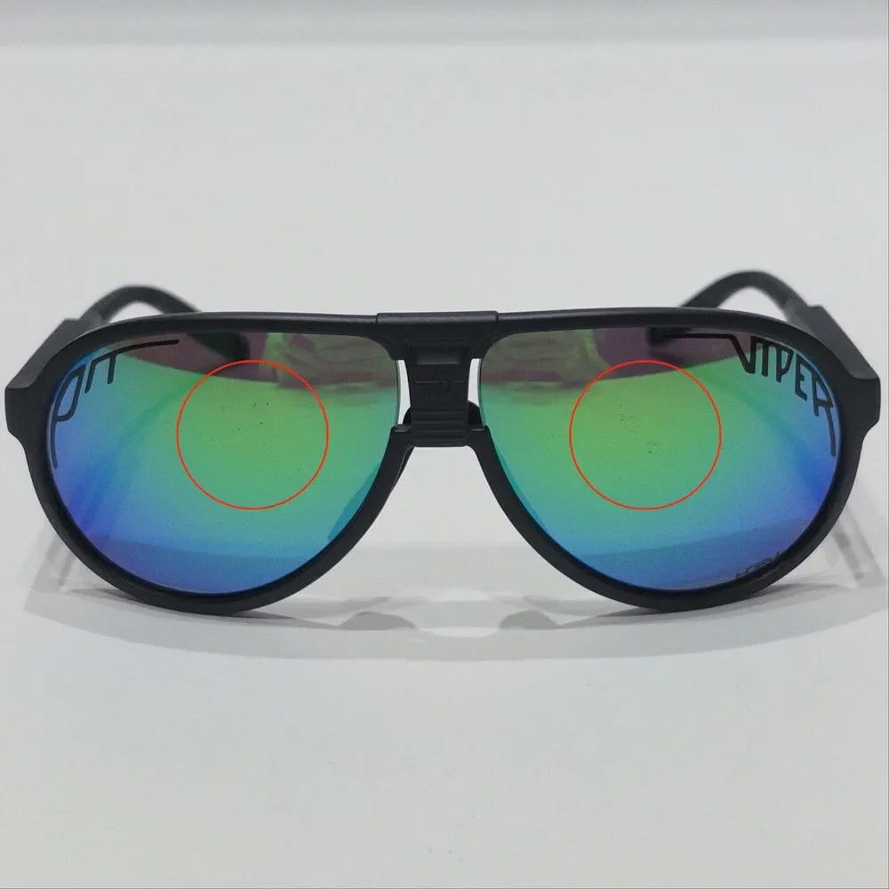 Pit Viper The Exec Jethawk HDPV Polarized Blue-Green Sunglasses Ear Adjust (A6)